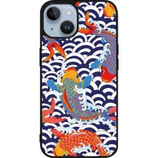 Coque iPhone 15 - Silicone rigide noir Easter 2023 japanese fish