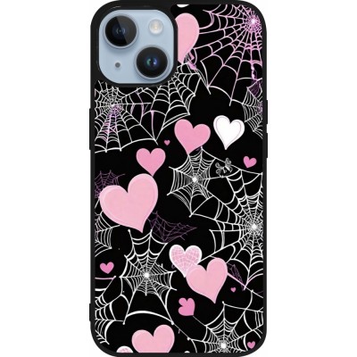 Coque iPhone 15 - Silicone rigide noir Halloween 2024 girly