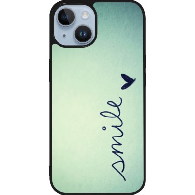 Coque iPhone 15 - Silicone rigide noir Smile