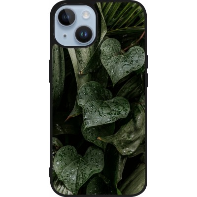 Coque iPhone 15 - Silicone rigide noir Spring 23 fresh plants