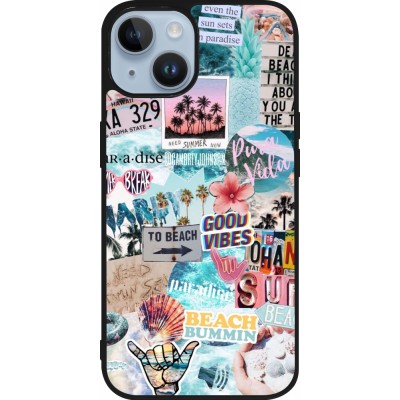 Coque iPhone 15 - Silicone rigide noir Summer 20 collage