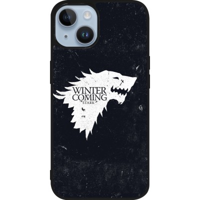 Coque iPhone 15 - Silicone rigide noir Winter is coming Stark