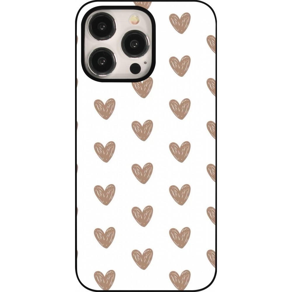 Coque iPhone 15 Pro Max - Autumn 2024 brown hearts