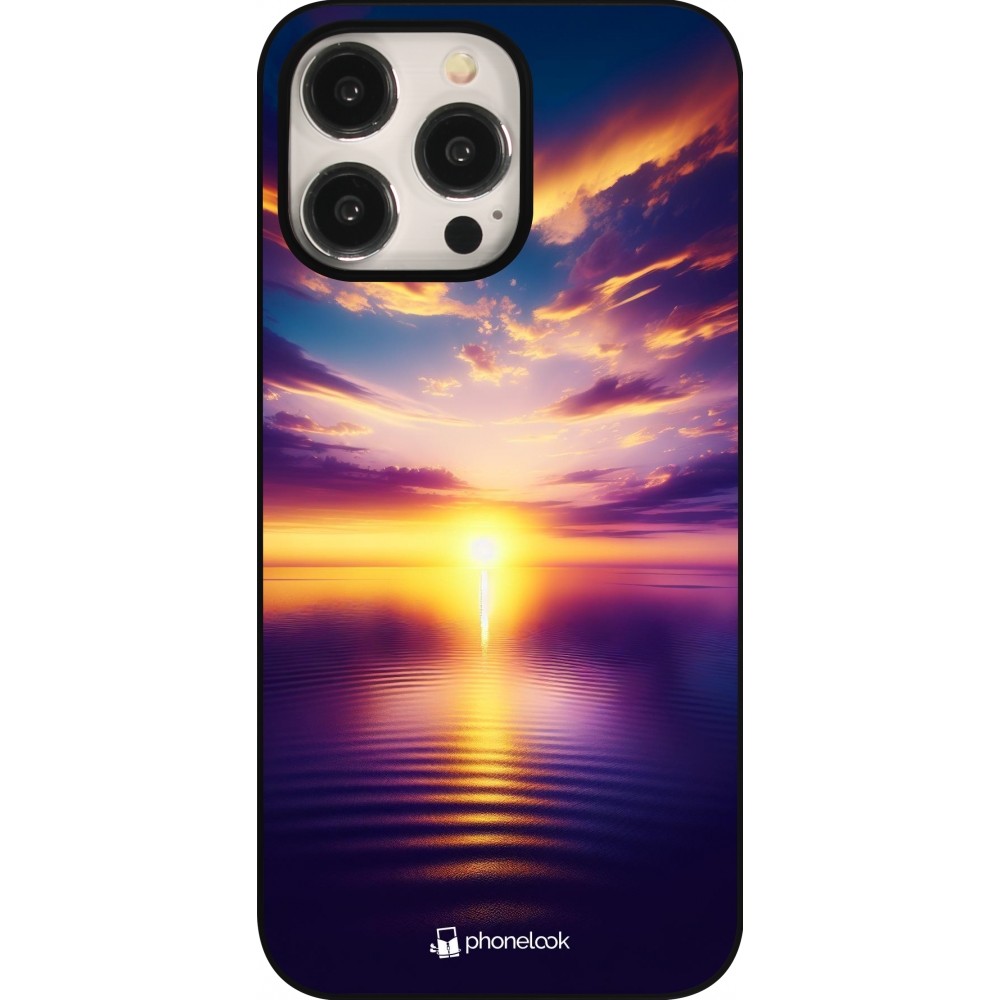 iPhone 15 Pro Max Case Hülle - Sonnenuntergang gelb violett