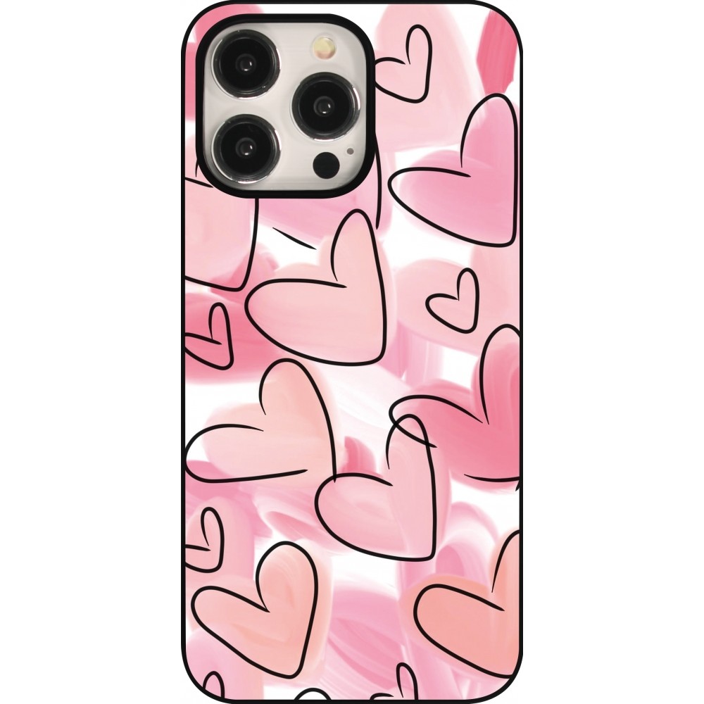 Coque iPhone 15 Pro Max - Easter 2023 pink hearts