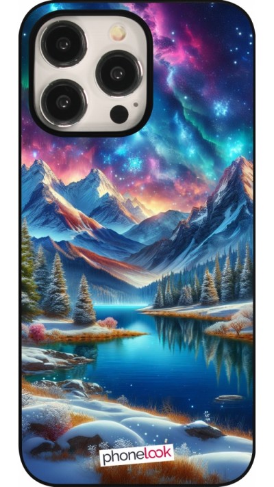 iPhone 15 Pro Max Case Hülle - Fantasiebergsee Himmel Sterne