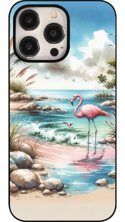 iPhone 15 Pro Max Case Hülle - Flamingo Aquarell