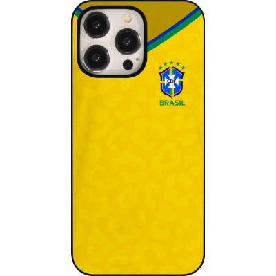 Coque iPhone 15 Pro Max - Maillot de football Brésil 2022 personnalisable