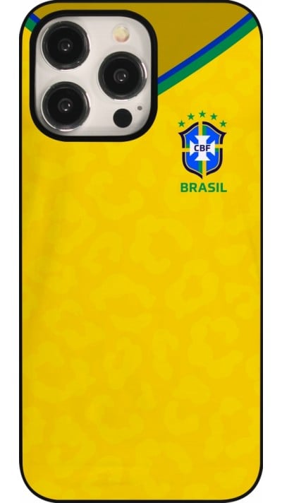 Coque iPhone 15 Pro Max - Maillot de football Brésil 2022 personnalisable