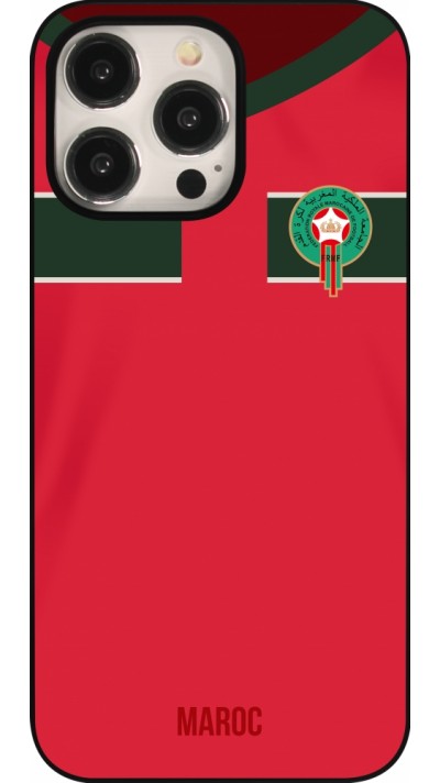 Coque iPhone 15 Pro Max - Maillot de football Maroc 2022 personnalisable