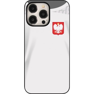 Coque iPhone 15 Pro Max - Maillot de football Pologne 2022 personnalisable