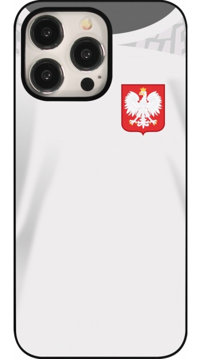 Coque iPhone 15 Pro Max - Maillot de football Pologne 2022 personnalisable