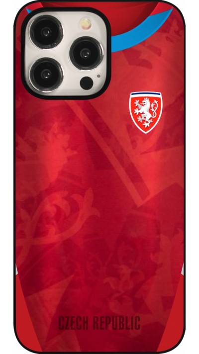 Coque iPhone 15 Pro Max - Maillot de football République Tchèque personnalisable