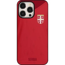 Coque iPhone 15 Pro Max - Maillot de football Serbie 2022 personnalisable