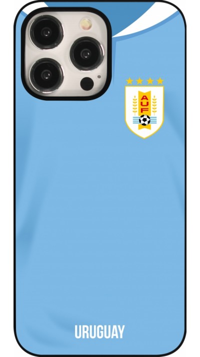 Coque iPhone 15 Pro Max - Maillot de football Uruguay 2022 personnalisable