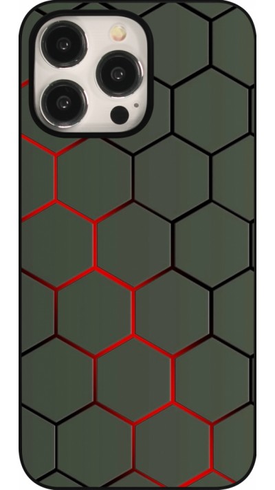 Coque iPhone 15 Pro Max - Geometric Line red