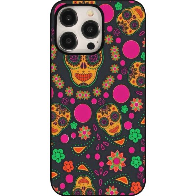 Coque iPhone 15 Pro Max - Halloween 22 colorful mexican skulls