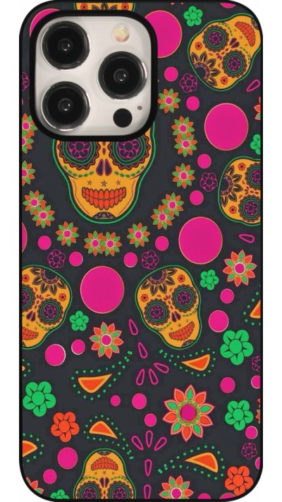 Coque iPhone 15 Pro Max - Halloween 22 colorful mexican skulls