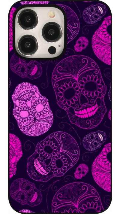 Coque iPhone 15 Pro Max - Halloween 2023 pink skulls