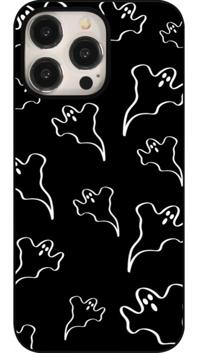 Coque iPhone 15 Pro Max - Halloween 2024 black and white ghosts