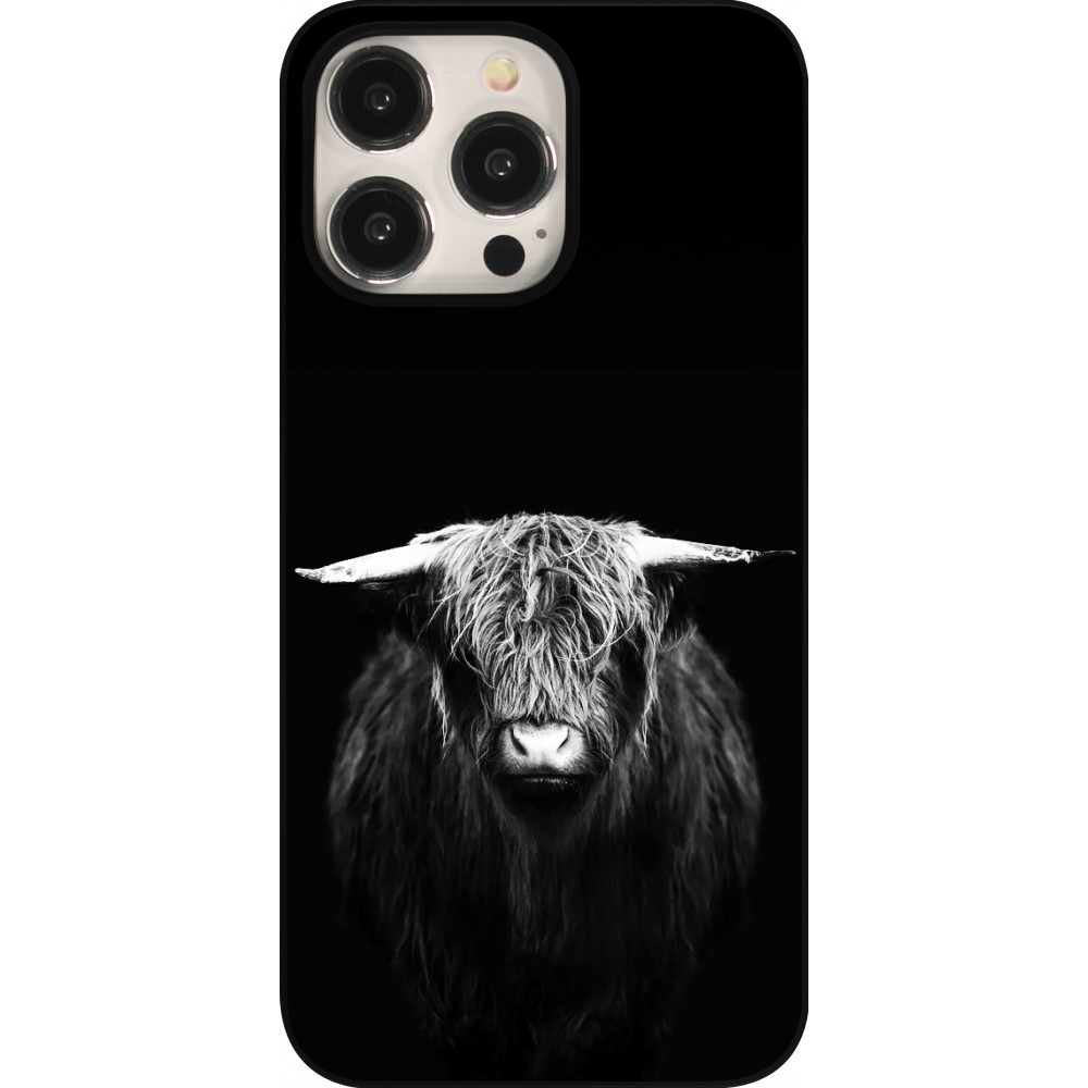 Coque iPhone 15 Pro Max - Highland calf black