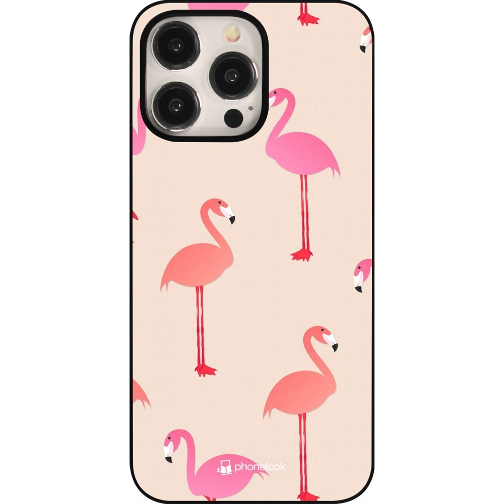 Coque iPhone 15 Pro Max - Pink Flamingos Pattern