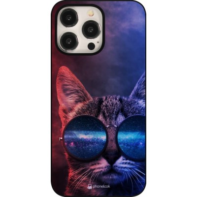 Coque iPhone 15 Pro Max - Red Blue Cat Glasses