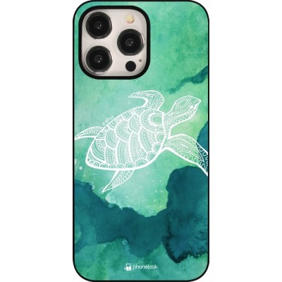 Coque iPhone 15 Pro Max - Turtle Aztec Watercolor