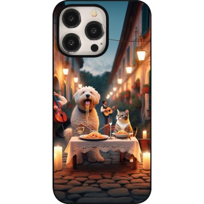 Coque iPhone 15 Pro Max - Valentine 2024 Dog & Cat Candlelight