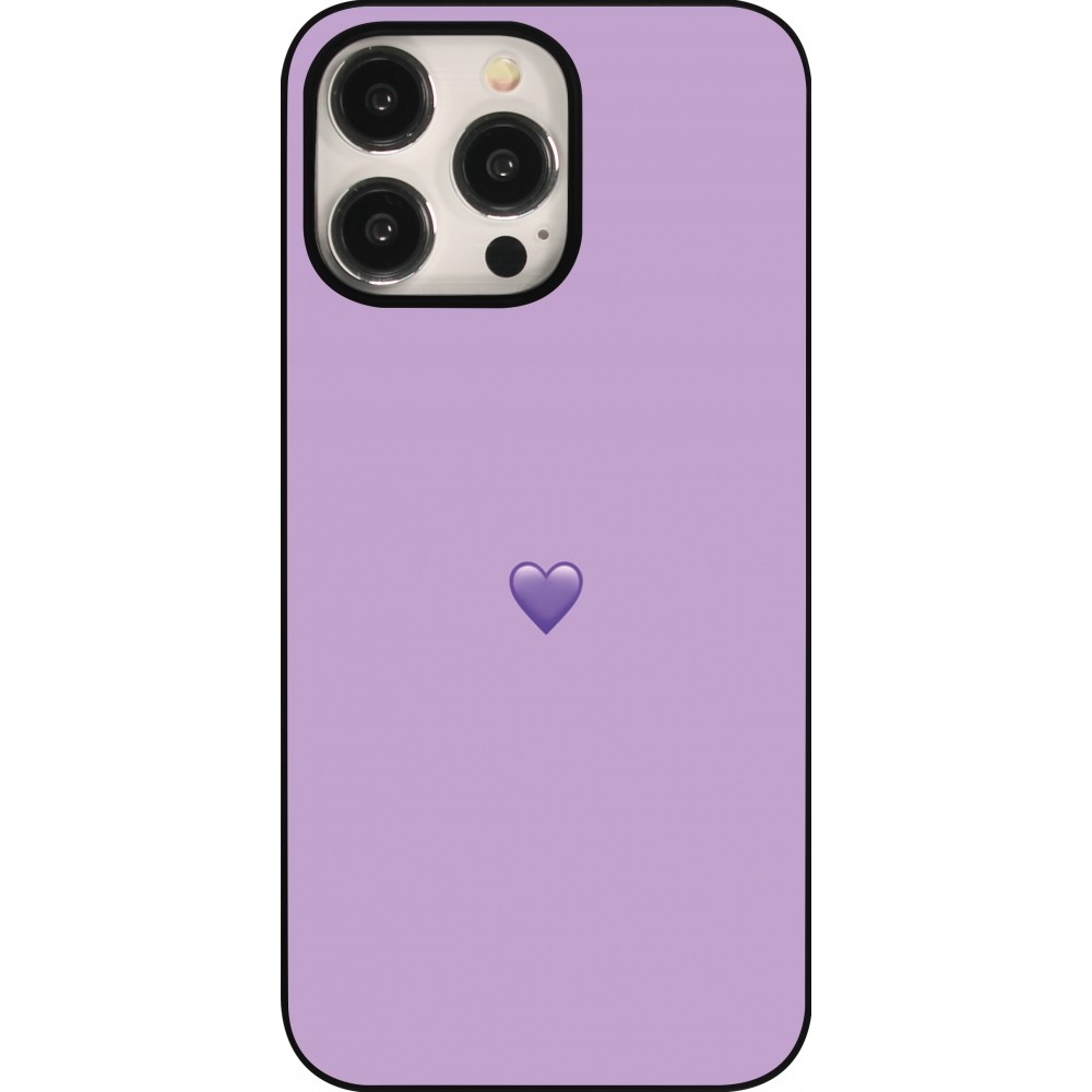 Coque iPhone 15 Pro Max - Valentine 2023 purpule single heart