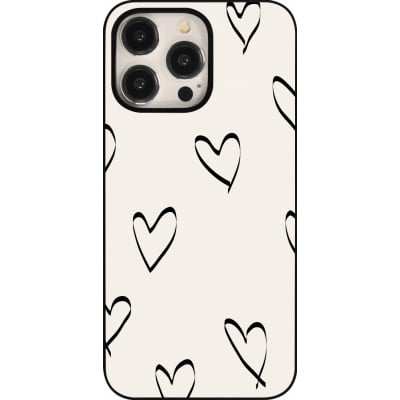 Coque iPhone 15 Pro Max - Valentine 2023 minimalist hearts