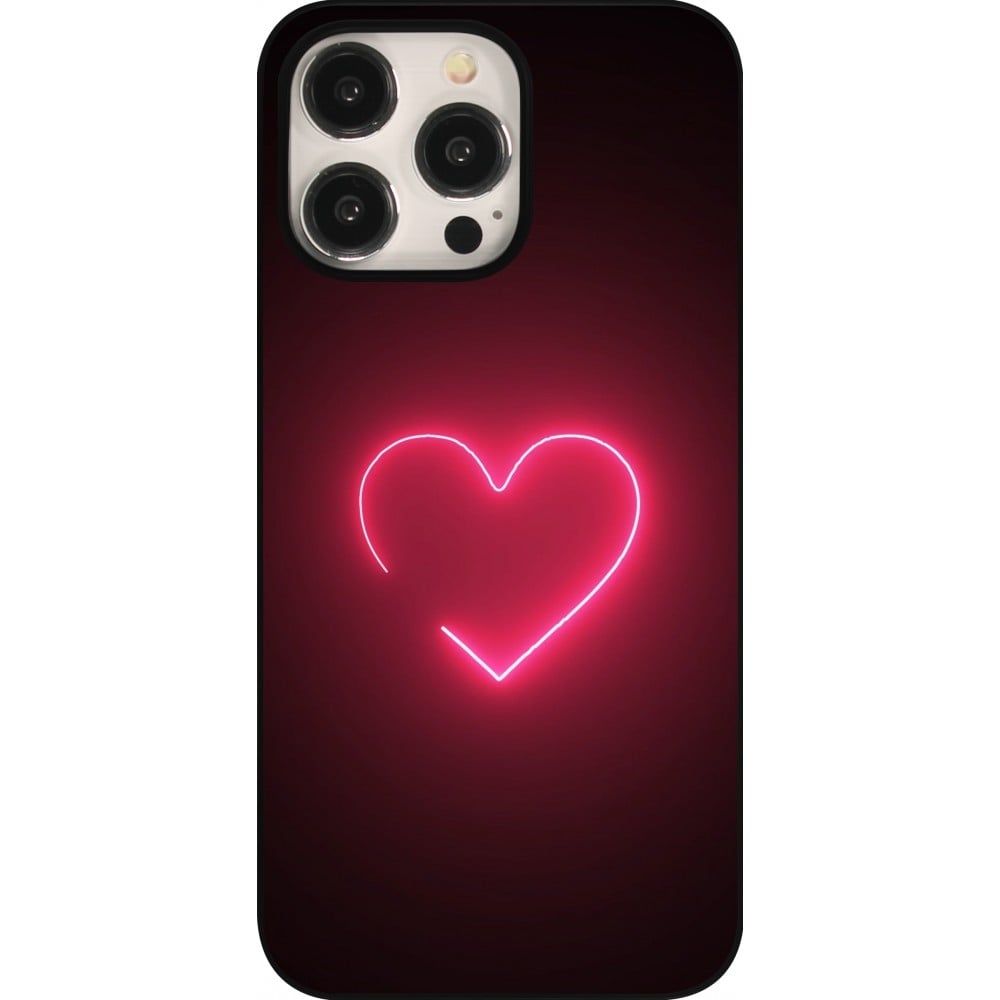 Coque iPhone 15 Pro Max - Valentine 2023 single neon heart