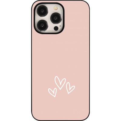 Coque iPhone 15 Pro Max - Valentine 2023 three minimalist hearts