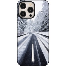 Coque iPhone 15 Pro Max - Winter 22 Snowy Road