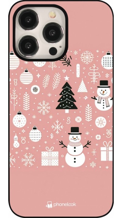 iPhone 15 Pro Max Case Hülle - Weihnachten 2024 Rose Schneemann Weihnachten