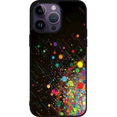 Coque iPhone 15 Pro Max - Silicone rigide noir Abstract Bubble Lines