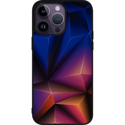 Coque iPhone 15 Pro Max - Silicone rigide noir Abstract Triangles 