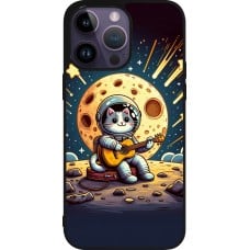 Coque iPhone 15 Pro Max - Silicone rigide noir AstroCat RockLune