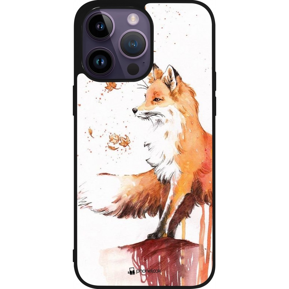 Coque iPhone 15 Pro Max - Silicone rigide noir Autumn 21 Fox