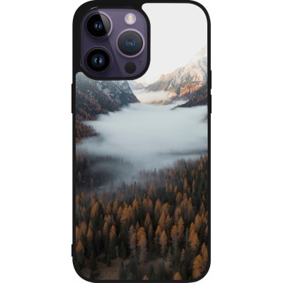 Coque iPhone 15 Pro Max - Silicone rigide noir Autumn 22 forest lanscape