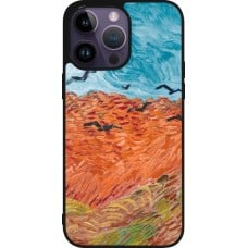 Coque iPhone 15 Pro Max - Silicone rigide noir Autumn 22 Van Gogh style