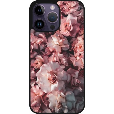 Coque iPhone 15 Pro Max - Silicone rigide noir Beautiful Roses