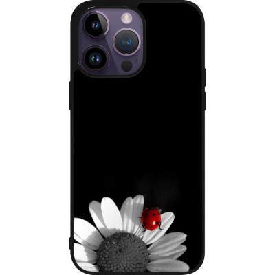 Coque iPhone 15 Pro Max - Silicone rigide noir Black and white Cox