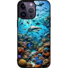 Coque iPhone 15 Pro Max - Silicone rigide noir Bora Bora Mer et Merveilles