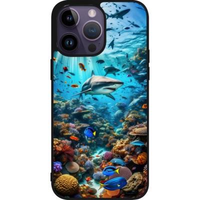 Coque iPhone 15 Pro Max - Silicone rigide noir Bora Bora Mer et Merveilles