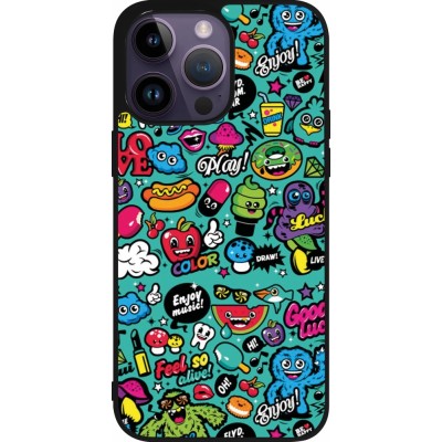 Coque iPhone 15 Pro Max - Silicone rigide noir Cartoons old school