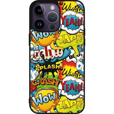 Coque iPhone 15 Pro Max - Silicone rigide noir Cartoons slogans