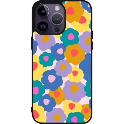 Coque iPhone 15 Pro Max - Silicone rigide noir Easter 2024 flower power