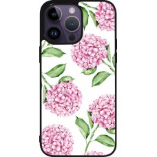 Coque iPhone 15 Pro Max - Silicone rigide noir Easter 2024 pink flowers