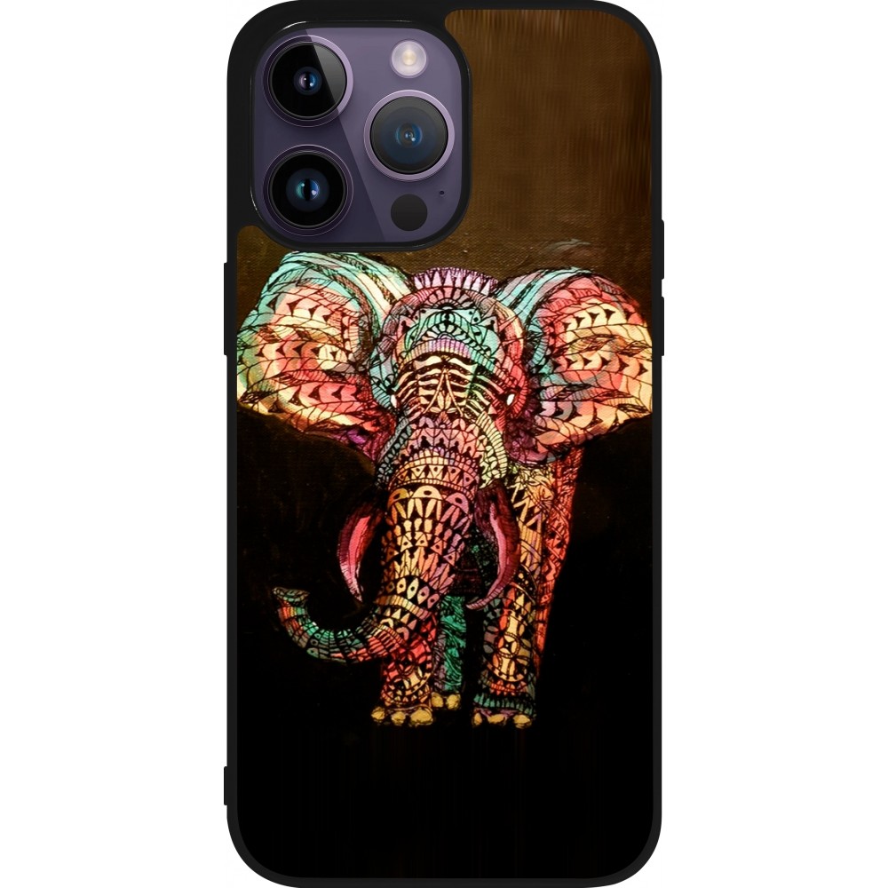 Coque iPhone 15 Pro Max - Silicone rigide noir Elephant 02